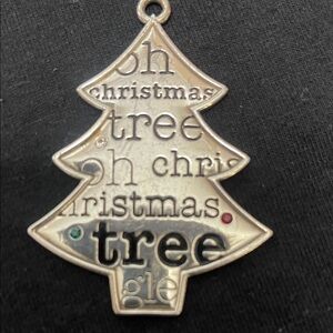 Brighton Silver Christmas Tree Ornament with Gem Accents